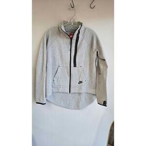 Nike Tech Fleece Funnel Neck Full Zip Jacket Gray Volt Speckle Women's Medium M